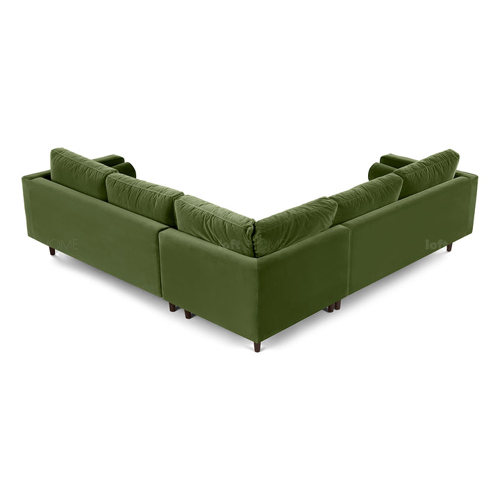 Modern Velvet L Shape Sofa SCOTT 3+3 In-context