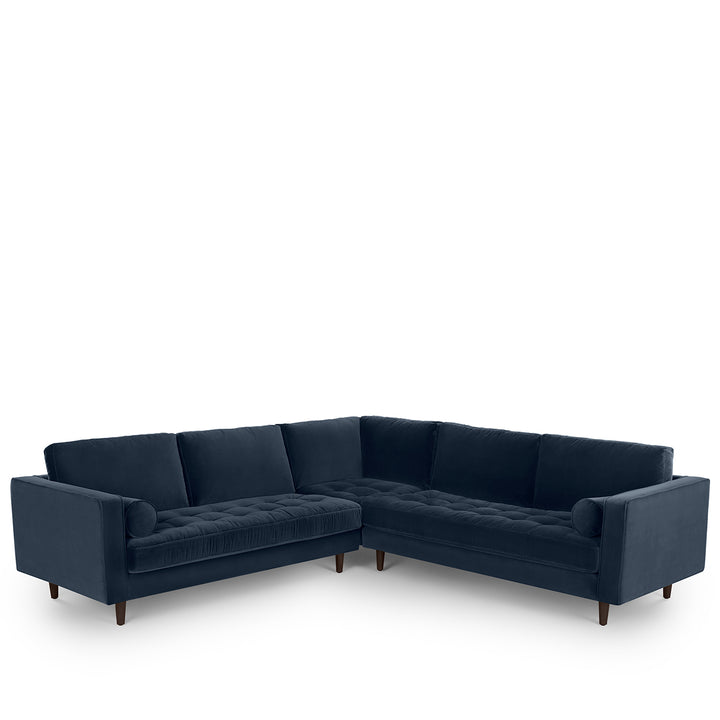 Modern Velvet L Shape Sofa SCOTT 3+3 Detail 1