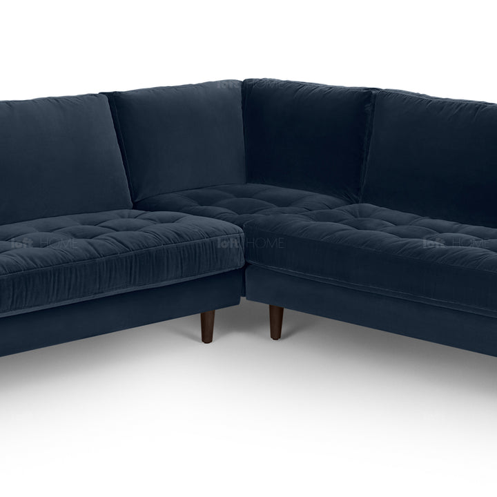 Modern Velvet L Shape Sofa SCOTT 3+3 Detail 12