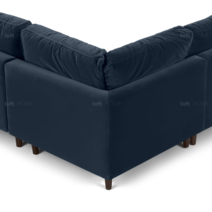 Modern Velvet L Shape Sofa SCOTT 3+3 Detail 14