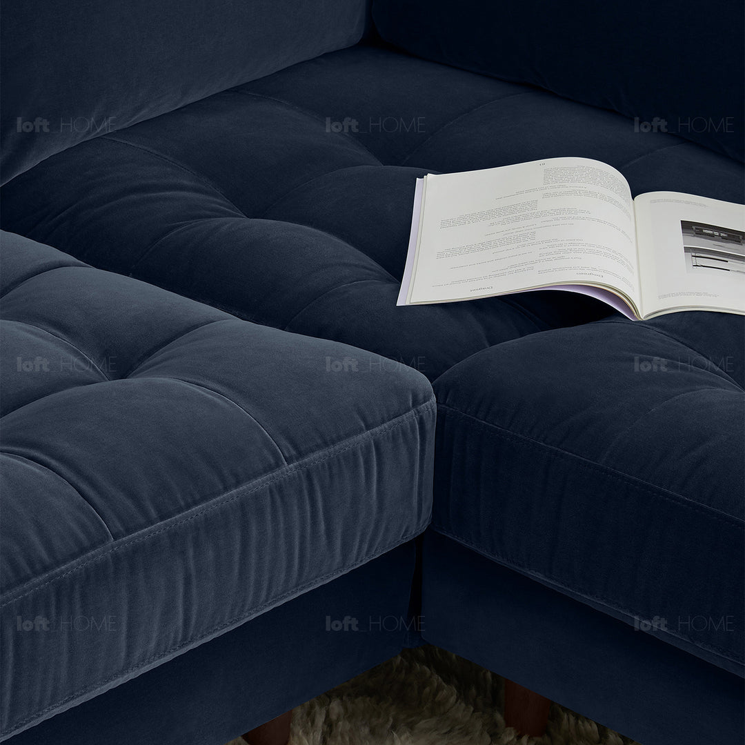 Modern Velvet L Shape Sofa SCOTT 3+3 Detail 9
