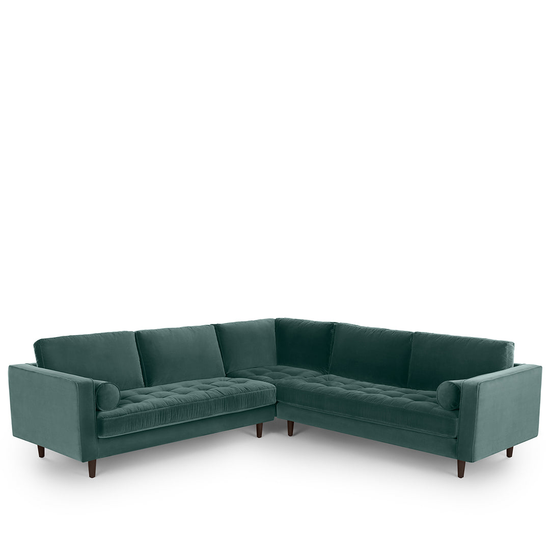 Modern Velvet L Shape Sofa SCOTT 3+3 Detail 16