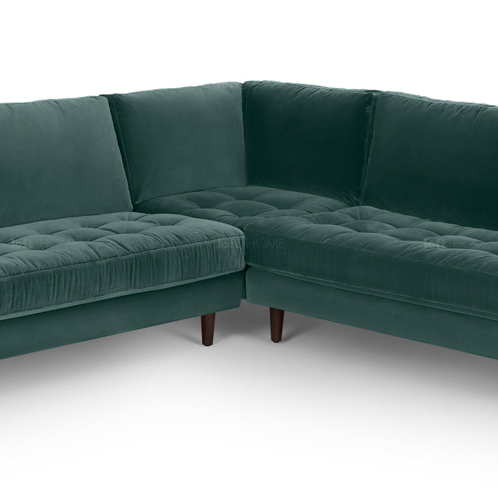Modern Velvet L Shape Sofa SCOTT 3+3 Detail 27