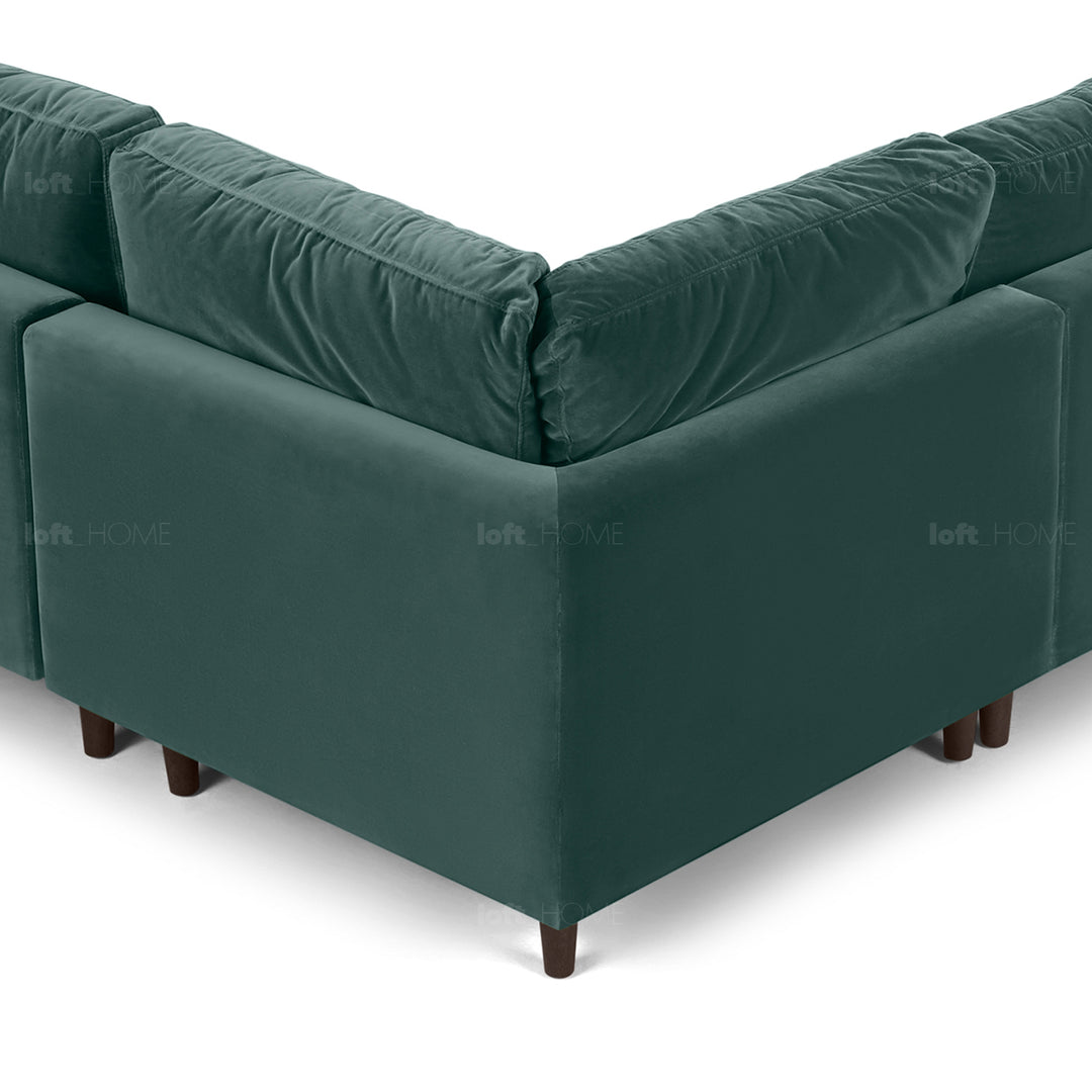 Modern Velvet L Shape Sofa SCOTT 3+3 Detail 29
