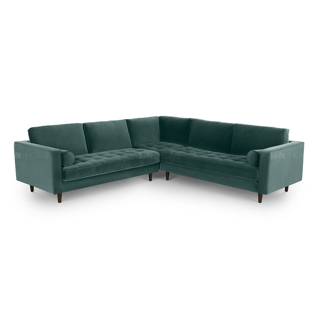 Modern Velvet L Shape Sofa SCOTT 3+3 Detail 20