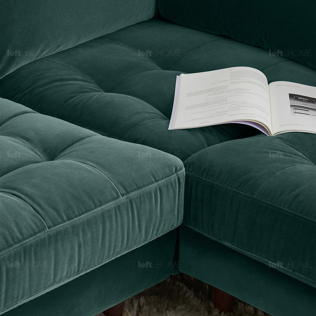 Modern Velvet L Shape Sofa SCOTT 3+3 Detail 24