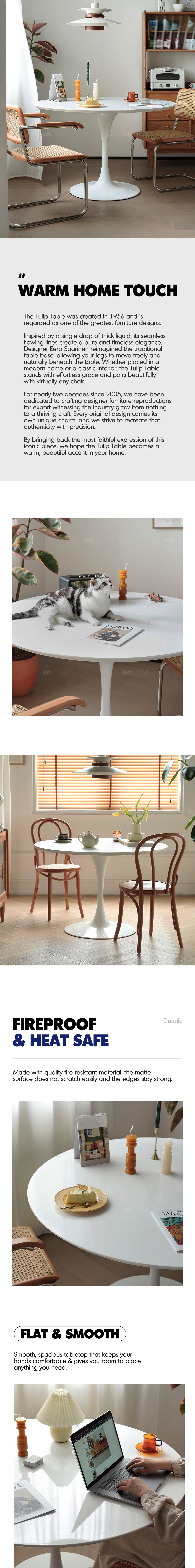 Minimalist Plywood Round Dining Table TULIP Good to Know - 1