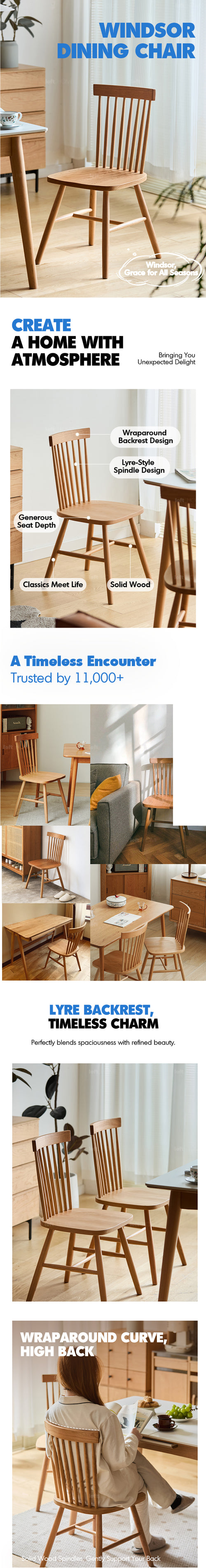 Scandinavian Cherry Wood Dining Chair WINDSOR Good to Know Preview-1