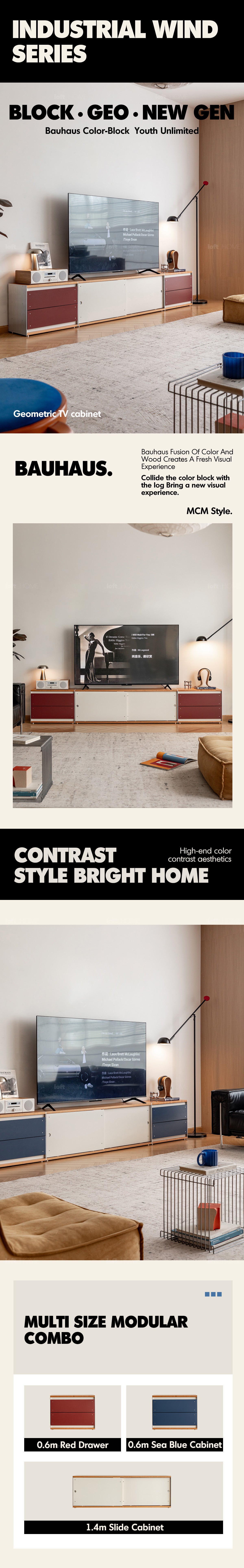 Bauhaus Aluminium Modular TV Console GEOMETRIC Good to Know - 1