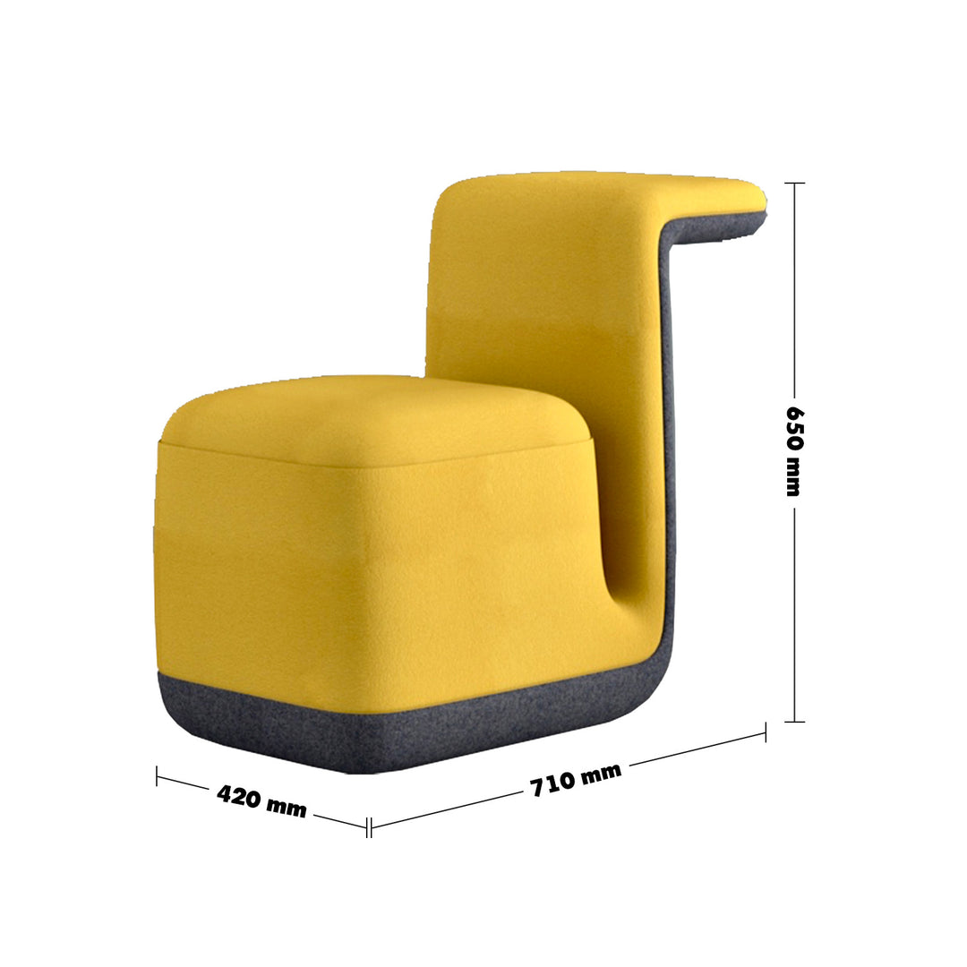 Minimalist Fabric 1 Seater Sofa PIPE Size Chart