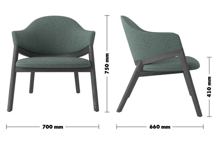 Minimalist Fabric 1 Seater Sofa HUG Size Chart