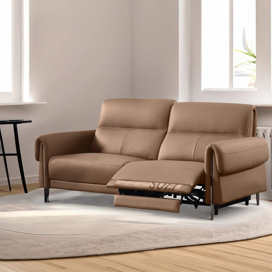 Modern genuine leather electric recliner sofa 2 seater cheers primary product view.