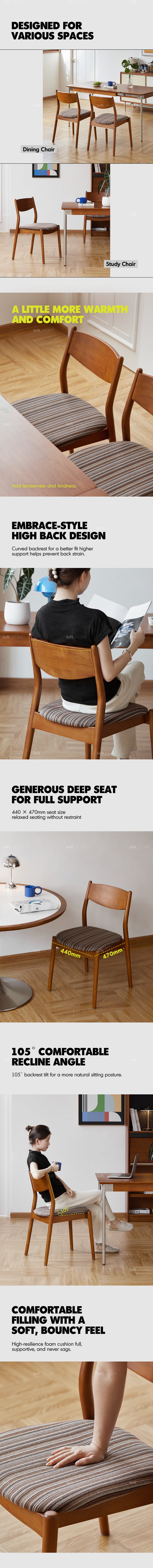 Bauhaus Boxwood Mix Weave Fabric Cushion Stackable Dining Chair TRUFFLE Good to Know - 2
