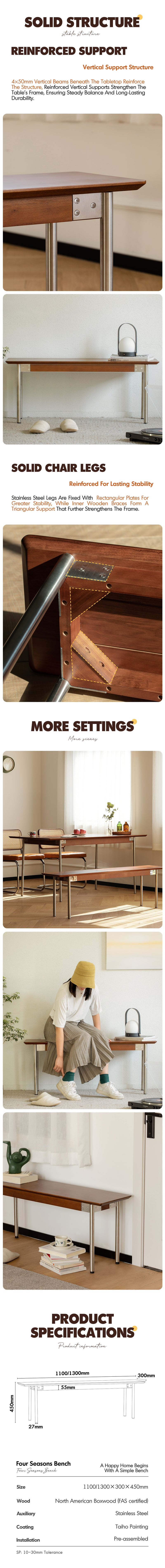 Bauhaus Boxwood Sintered Dining Bench SEASON Good to Know - 2