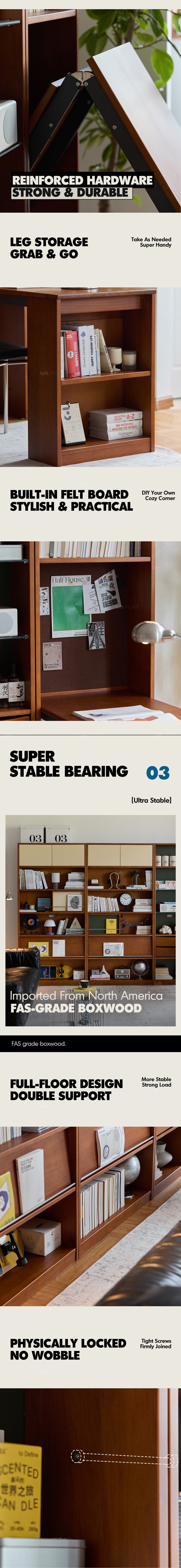 Bauhaus Boxwood Extendable Study Desk Bookshelf MIES Good to Know - 5