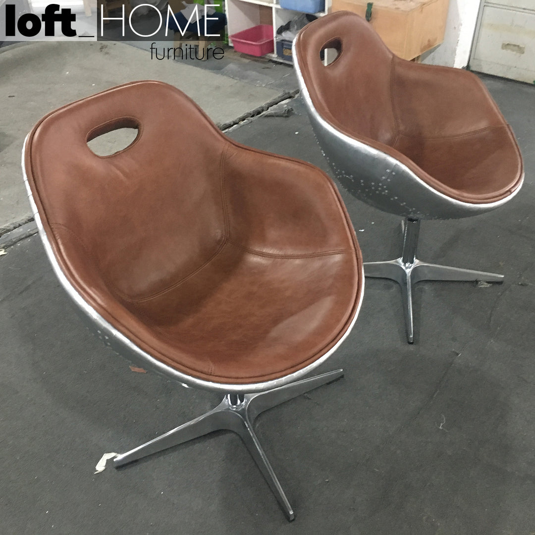 Industrial Aluminium Genuine Leather 1 Seater Sofa AIRCRAFT X Primary Product