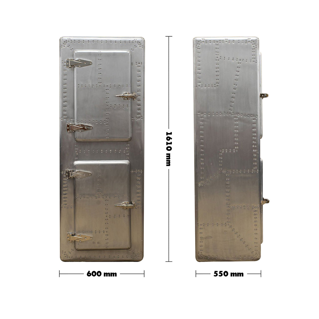 Industrial Aluminium Storage Cabinet JETDOOR Size Chart