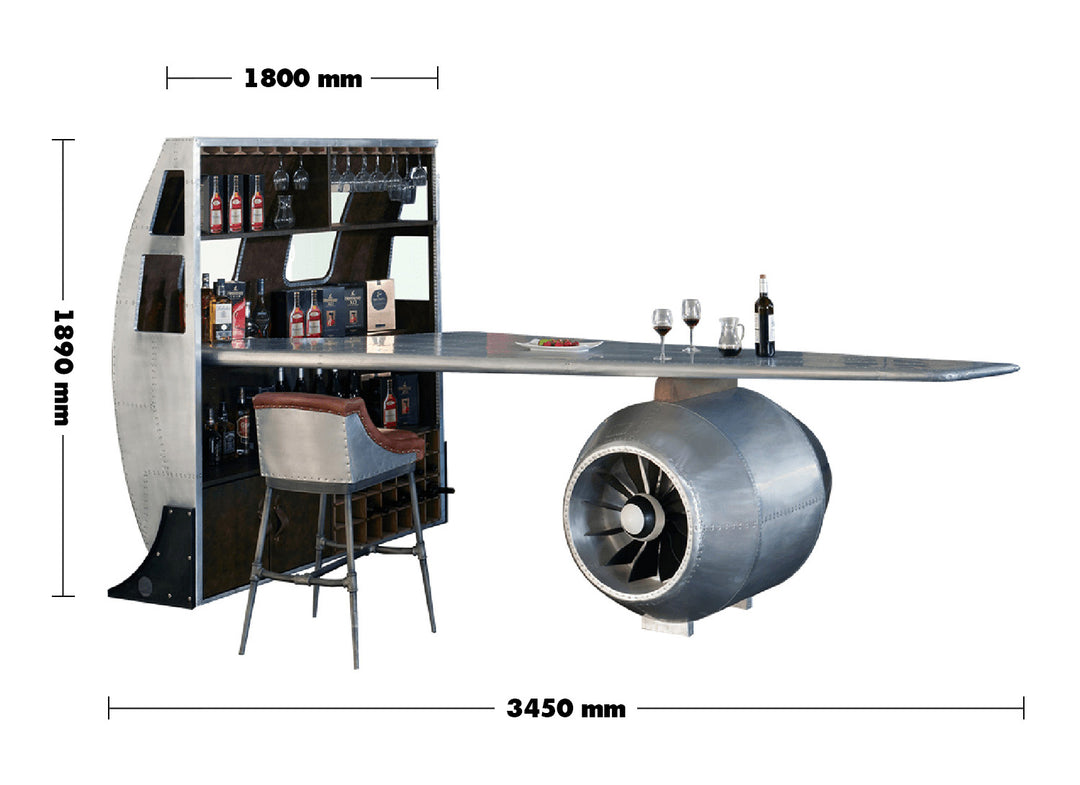 Industrial Aluminium Bar Table AIRCRAFT Size Chart