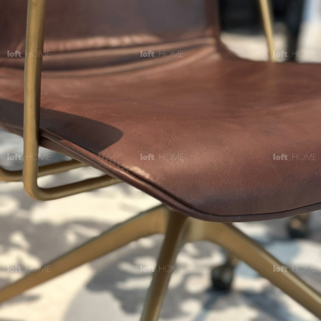 Vintage Genuine Leather Study Chair AKRON Environmental