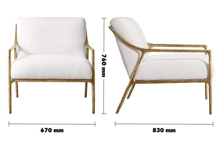 Modern Fabric 1 Seater Sofa THADDEUS SLOPE Size Chart