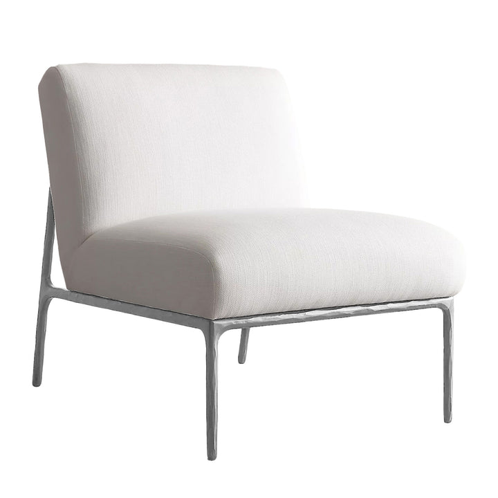 Modern Fabric 1 Seater Sofa THADDEUS ARMLESS Layered