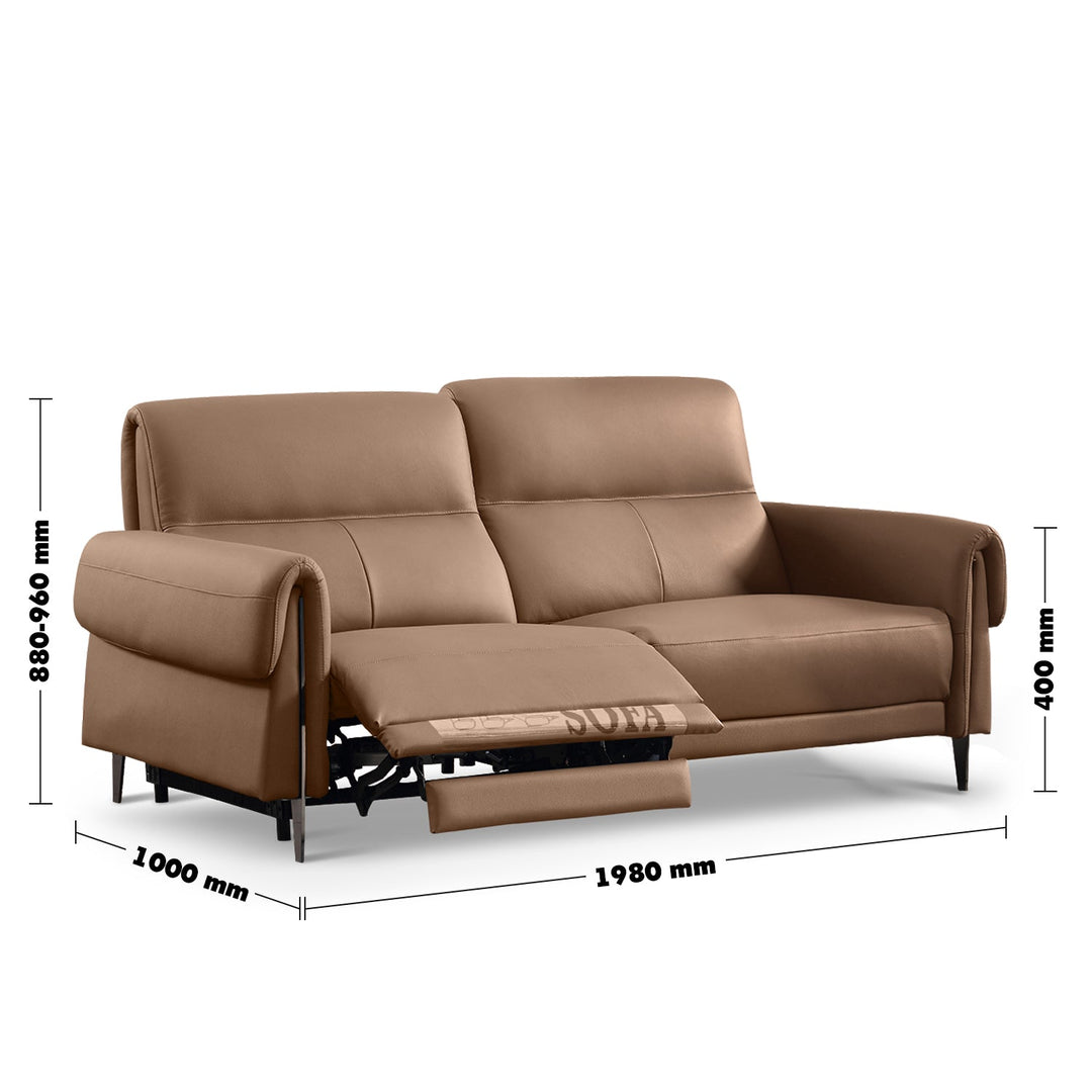 Modern genuine leather electric recliner sofa 2 seater cheers size charts.