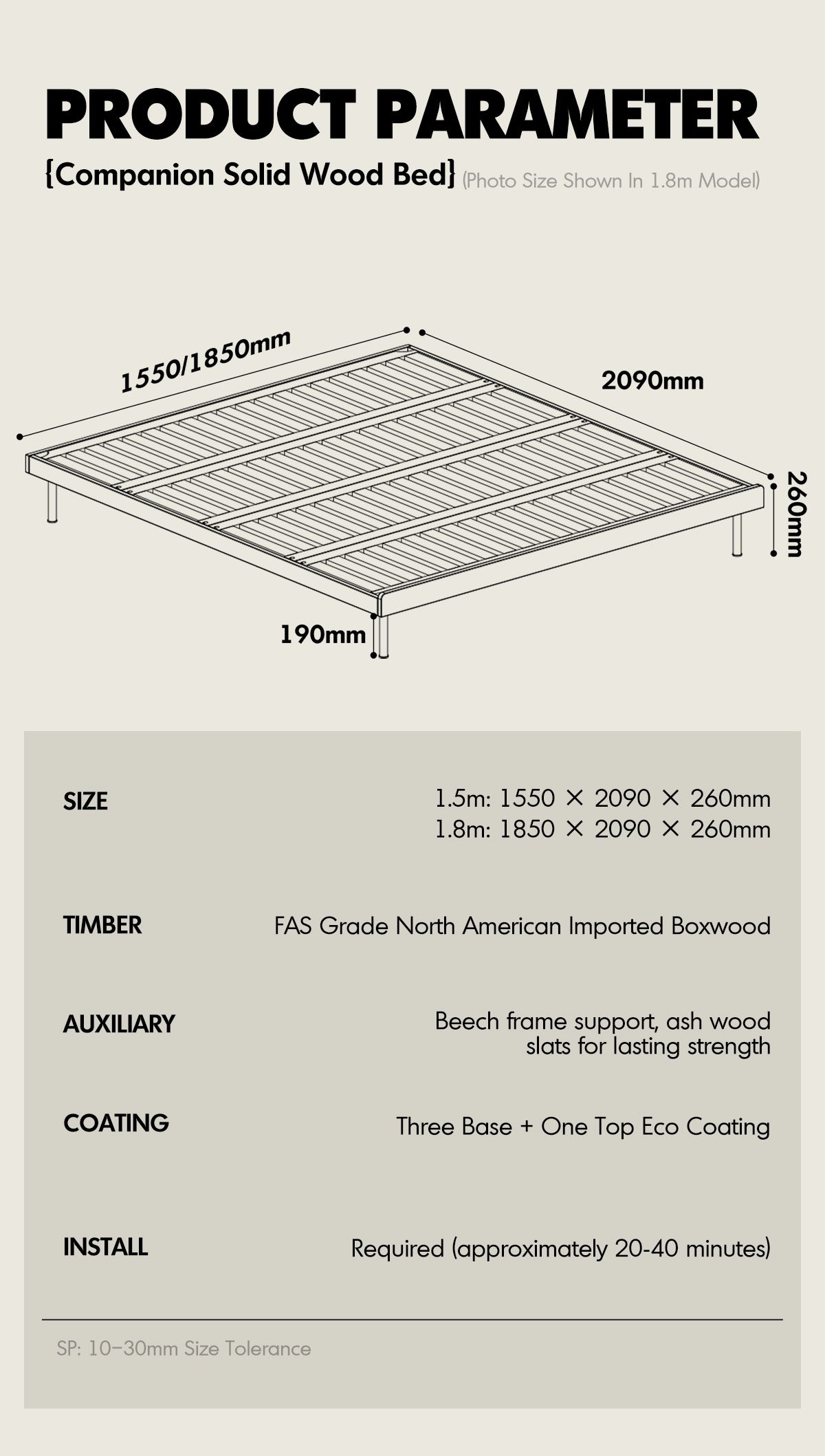 Bauhaus Boxwood Platform Bed CAMPAN More Details and Instruction_12