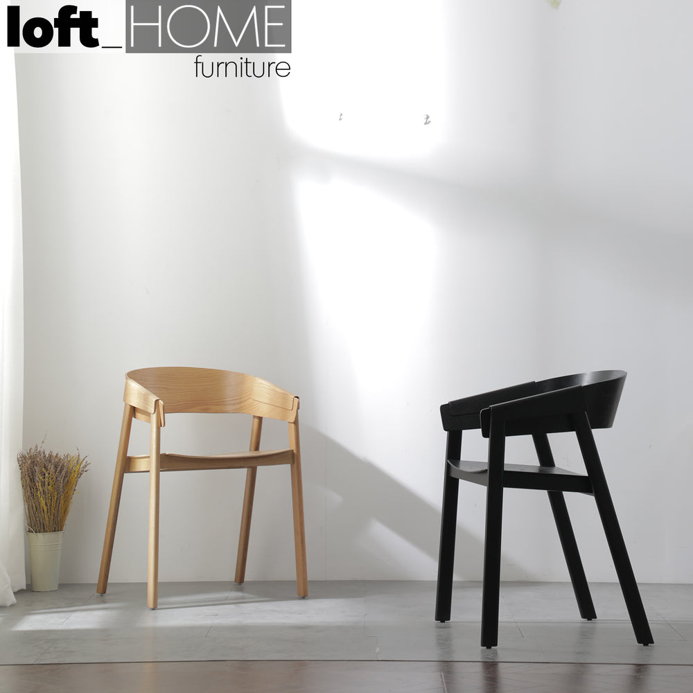 Scandinavian wood dining chair simone primary product view.