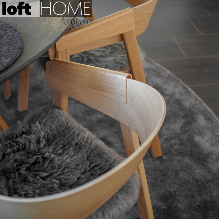 Scandinavian wood dining chair simone in real life style.