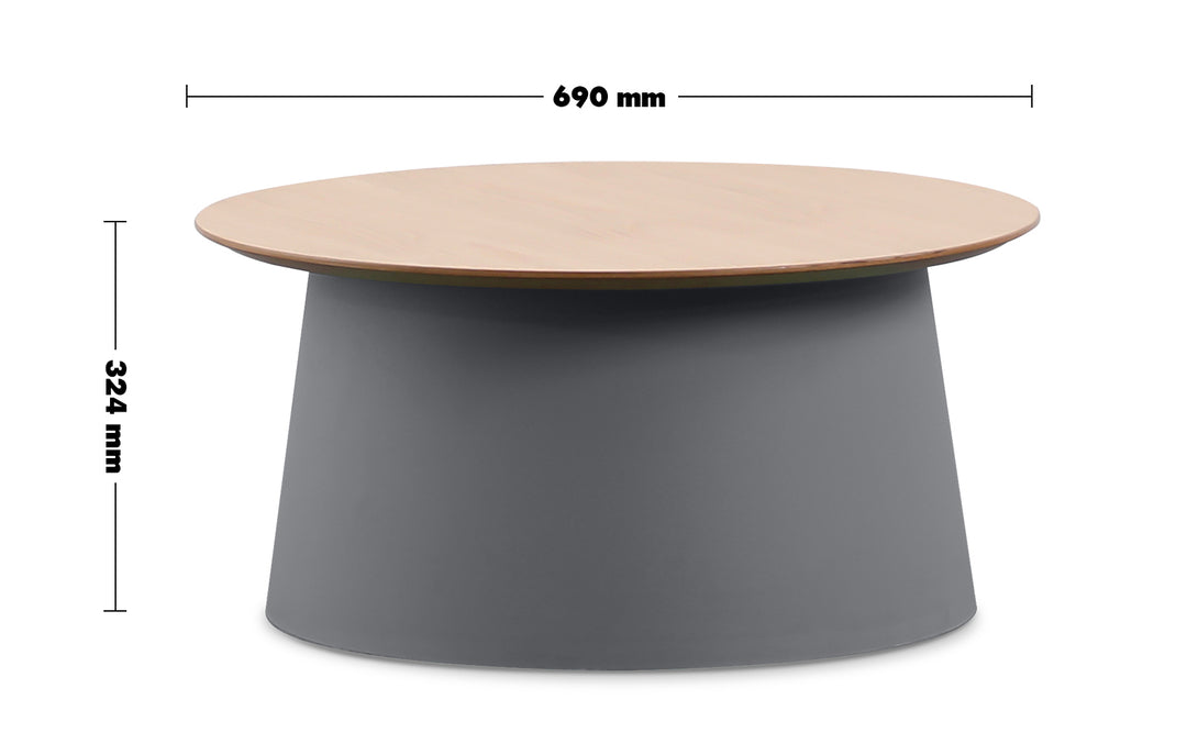 Scandinavian Plastic Coffee Table NOAH Size Chart