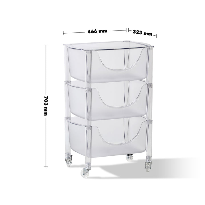 Scandinavian Plastic Drawer Cabinet LOJA Size Chart