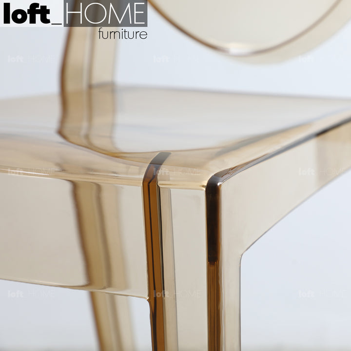 Scandinavian Plastic Dining Chair GHOST VEE Detail