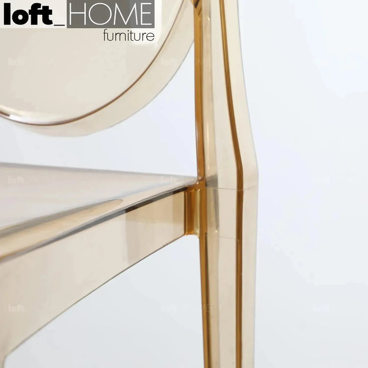 (Fast Delivery) Scandinavian Plastic Dining Chair GHOST VEE Close-up