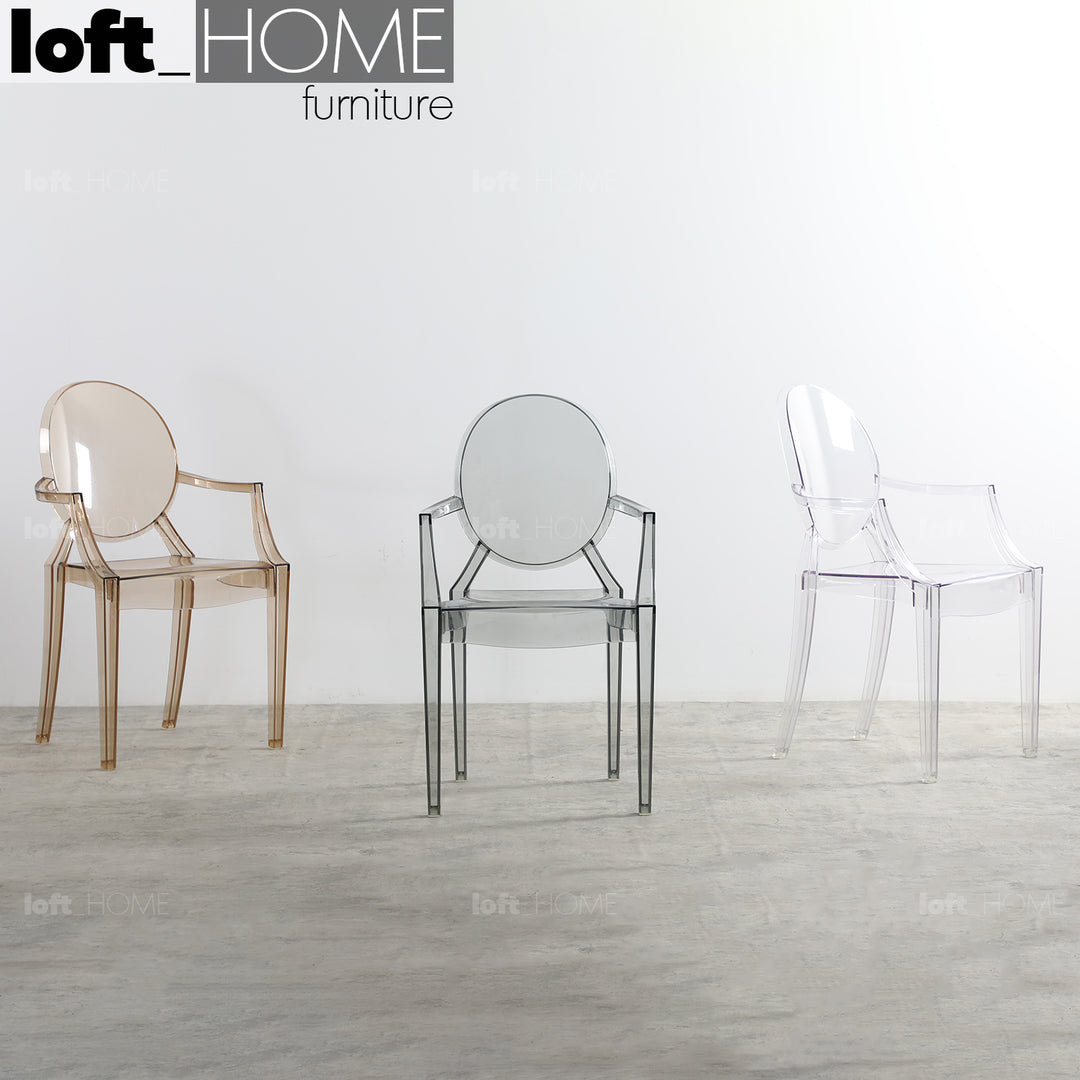 Scandinavian Plastic Dining Chair GHOST LOU Environmental