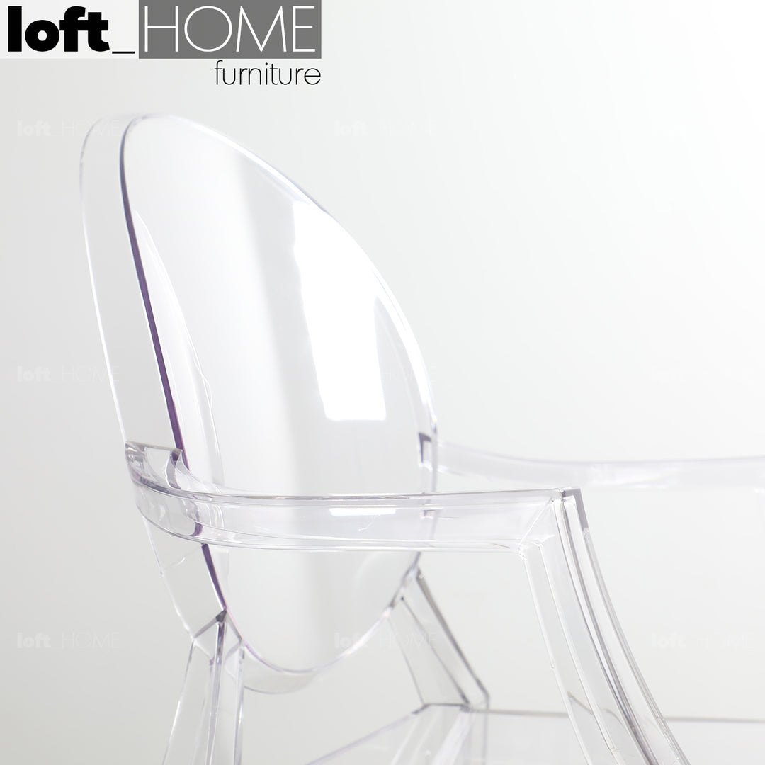 Scandinavian Plastic Dining Chair GHOST LOU Close-up