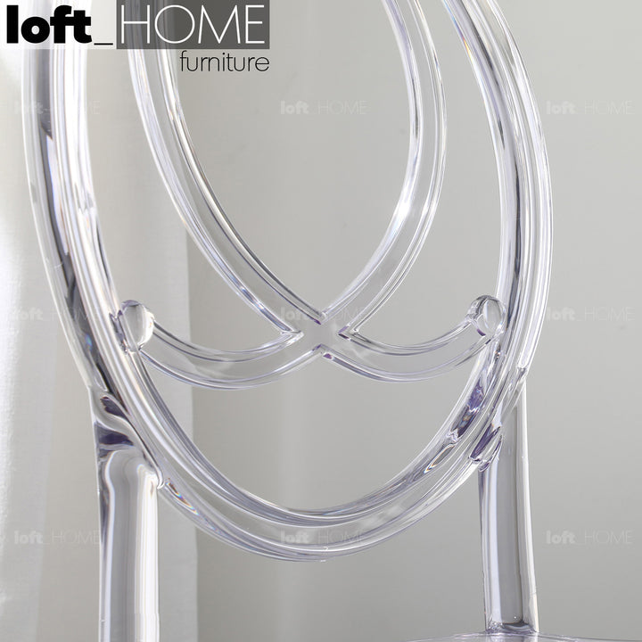 Scandinavian plastic dining chair isa conceptual design.