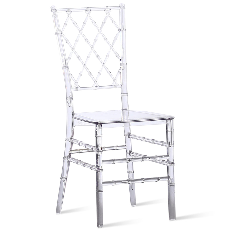 Scandinavian Plastic Dining Chair KARA White Background