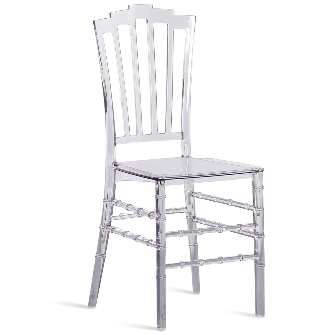 Scandinavian Plastic Dining Chair LENNI White Background