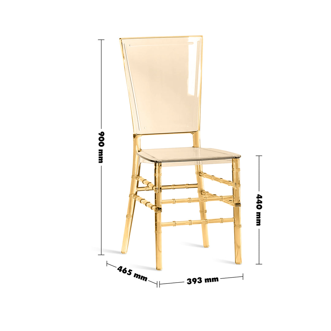 Scandinavian Plastic Dining Chair LOTTA Size Chart