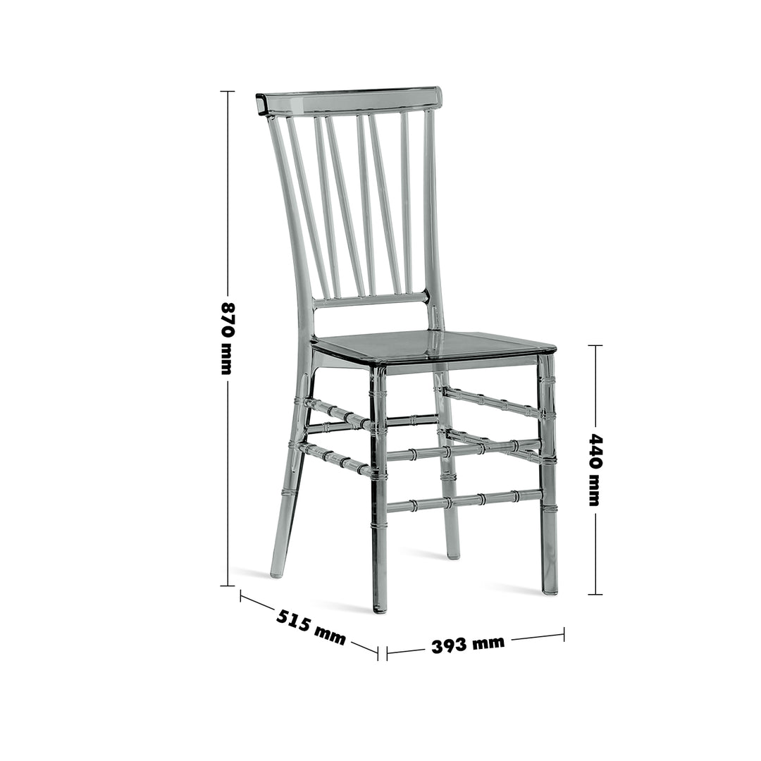 Scandinavian Plastic Dining Chair MIA Size Chart