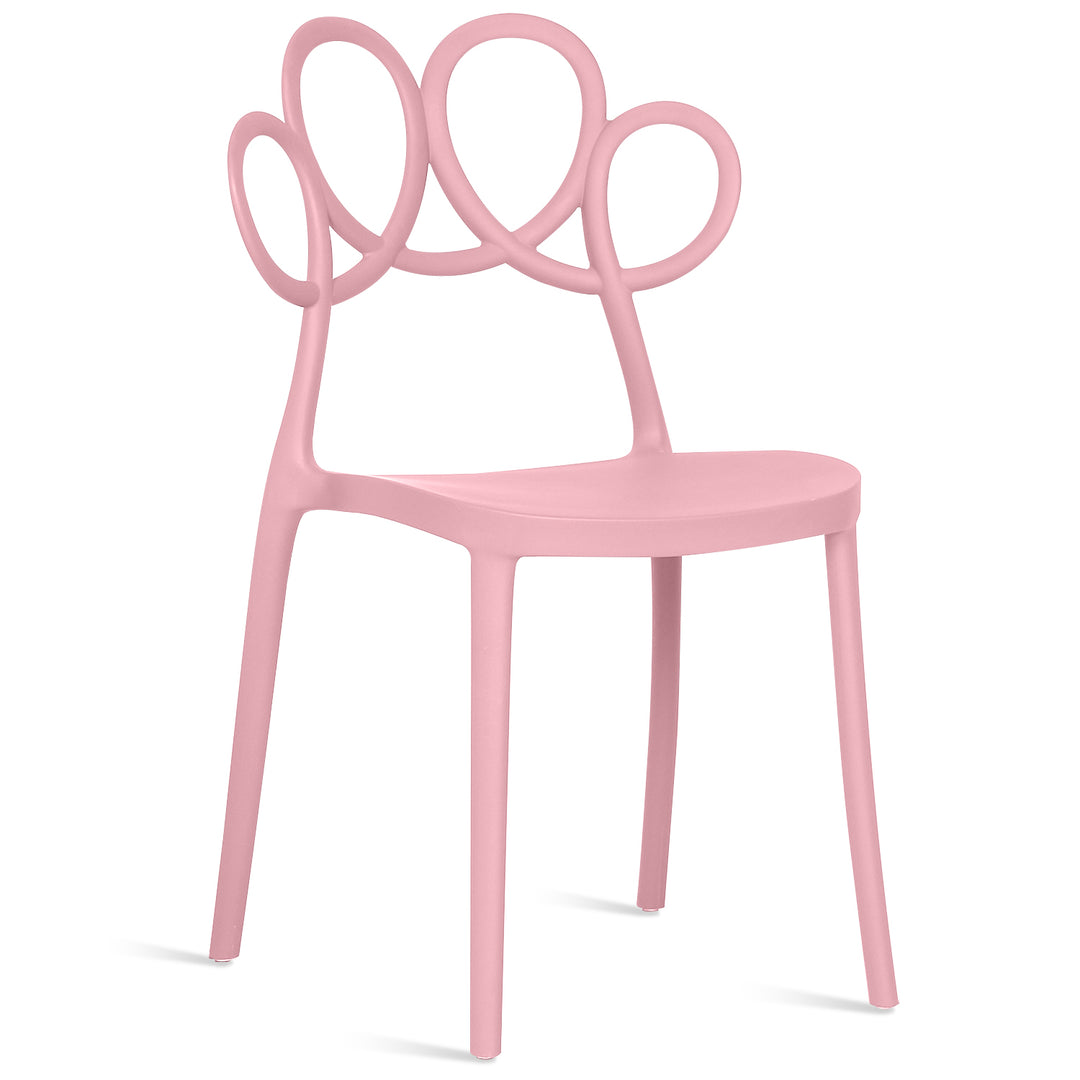 Scandinavian plastic dining chair mila in still life.
