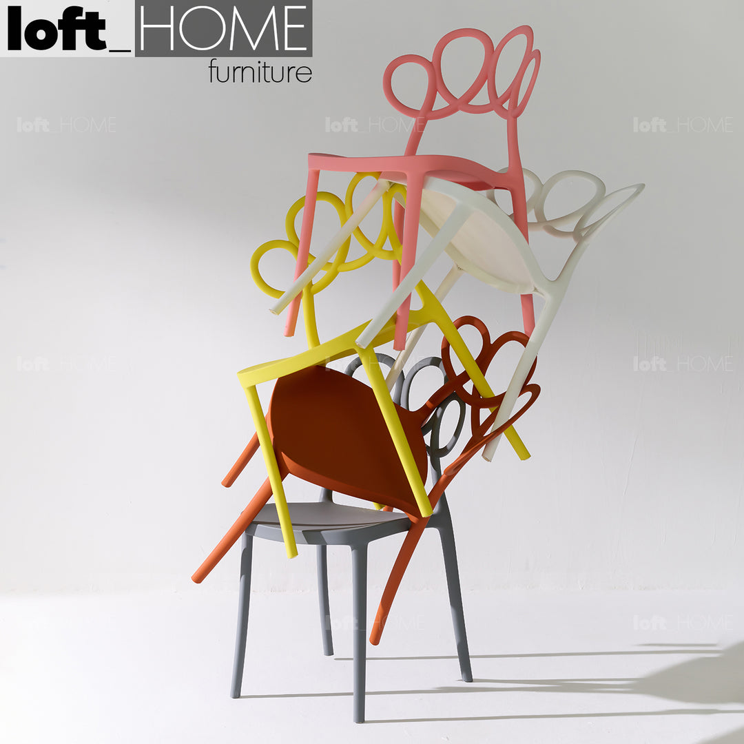 Scandinavian Plastic Dining Chair MILA Color Variant