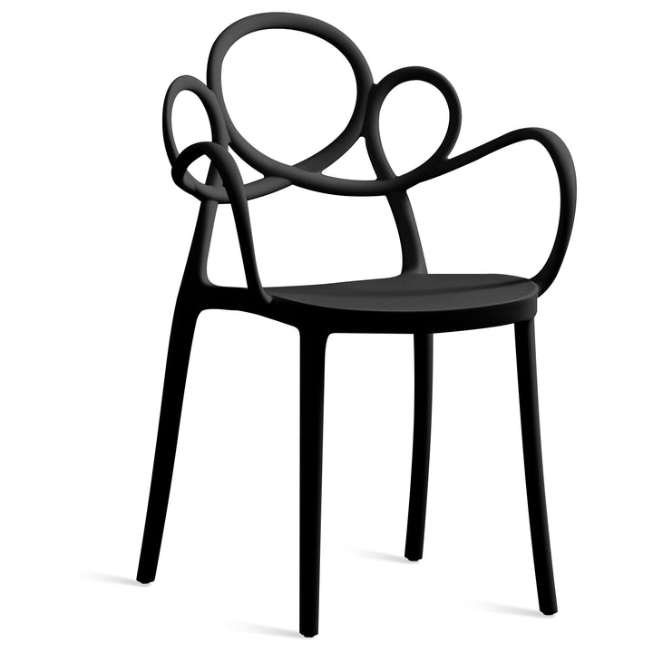 Scandinavian Plastic Armrest Dining Chair MINA Environmental