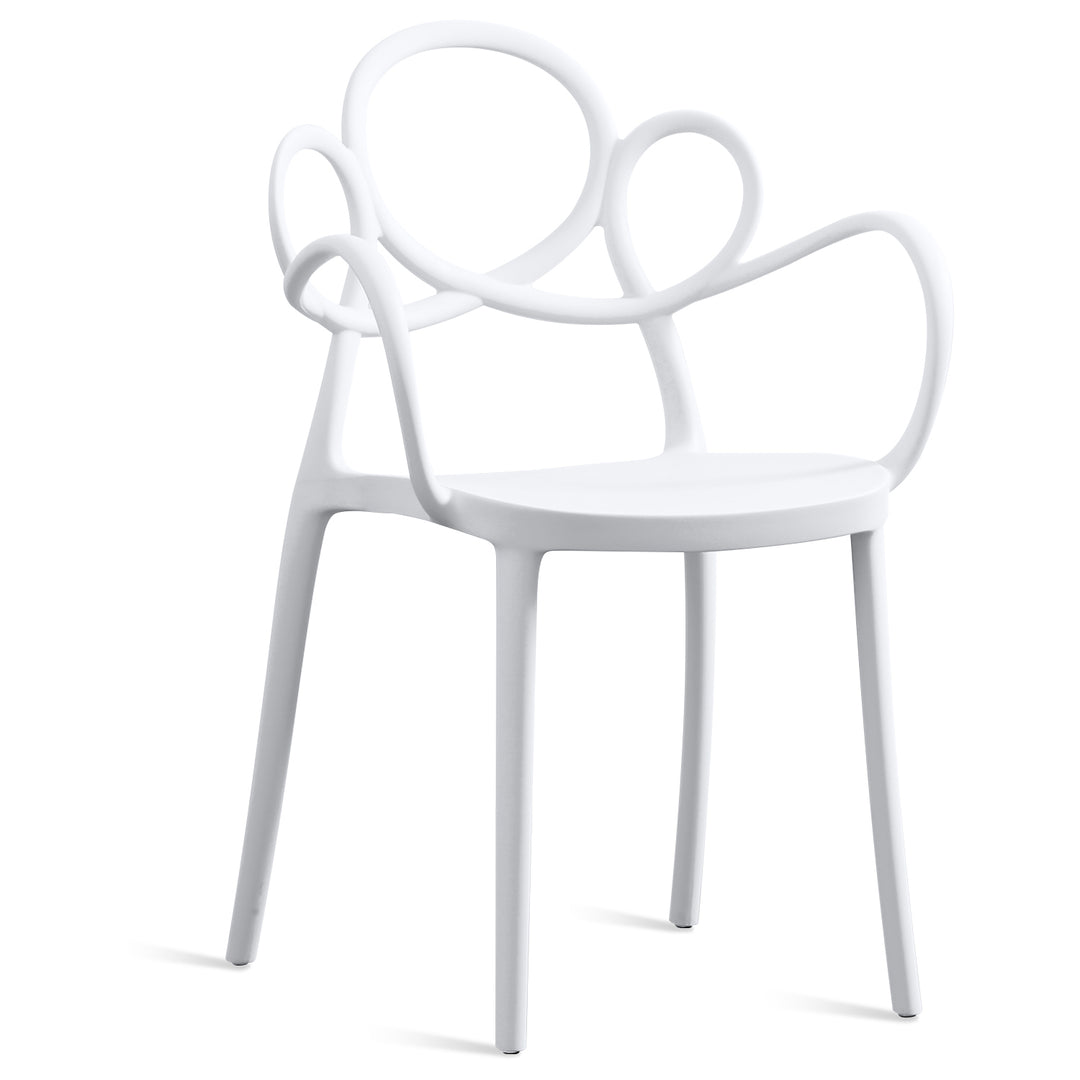 Scandinavian Plastic Armrest Dining Chair MINA Layered
