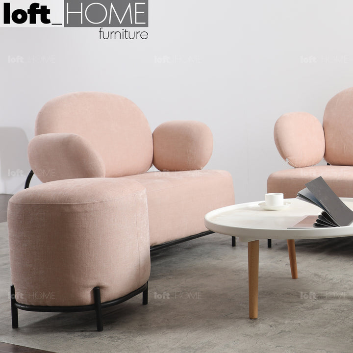 Scandinavian Fabric 1 Seater Sofa LUCIA Color Variant