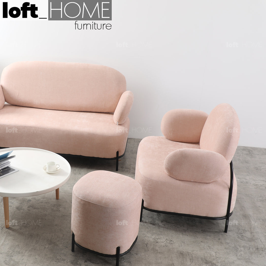 Scandinavian Fabric 1 Seater Sofa LUCIA Life Style