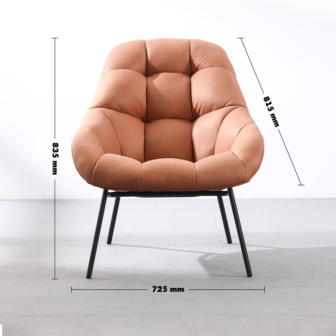 Scandinavian Fabric 1 Seater Sofa MANGO Size Chart