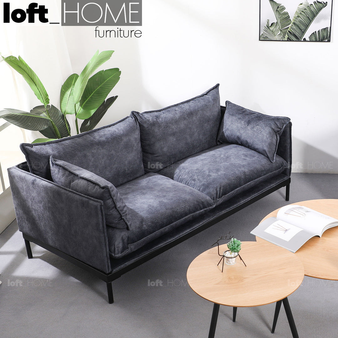 Scandinavian Fabric 2 Seater Sofa LIAM In-context