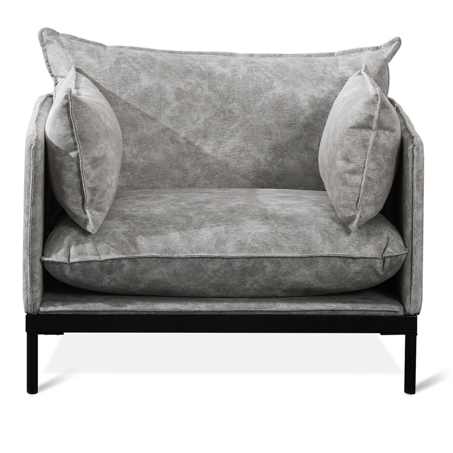 Scandinavian Fabric 1 Seater Sofa LIAM White Background
