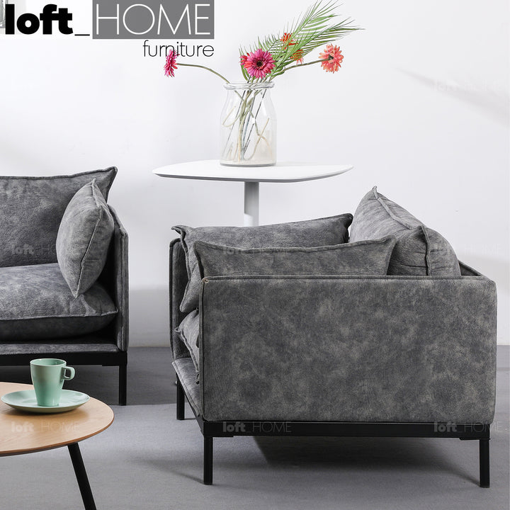 Scandinavian Fabric 1 Seater Sofa LIAM Detail